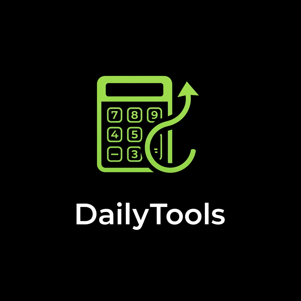 create the app logo for DailyTools App, in which we have differnt calculators and convertors use E9FF70 code for logo with black background