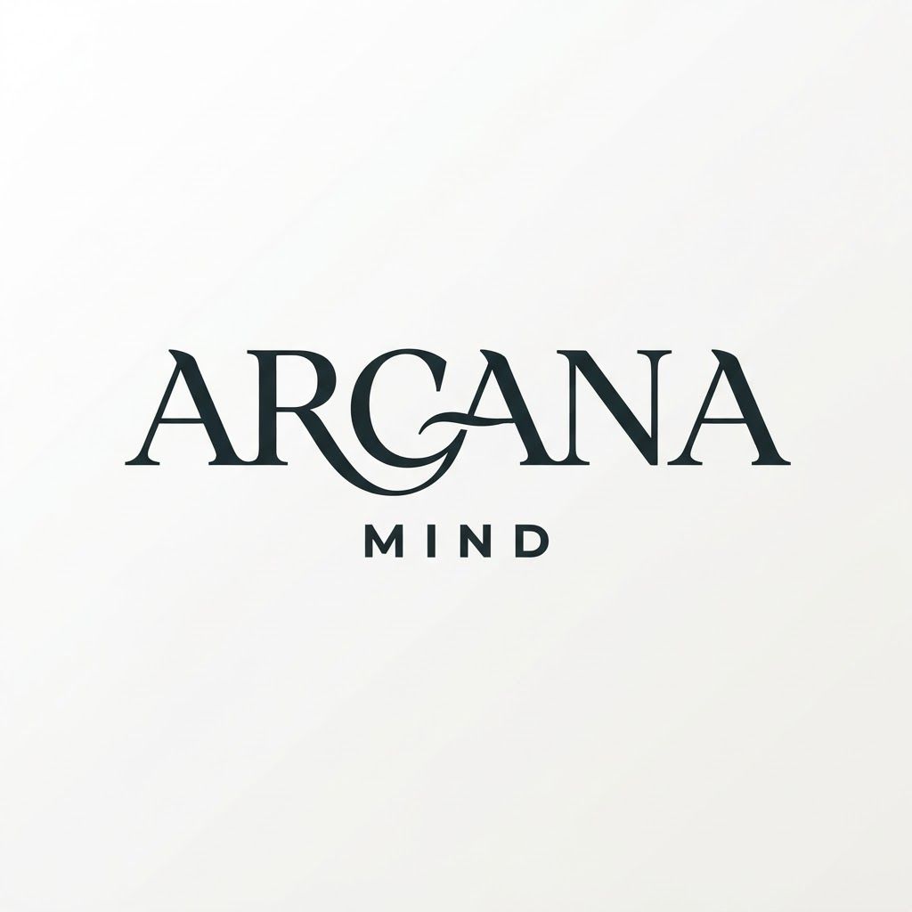 AI Design for Create the app logo according above given inspiration, app name is ArcanaMind