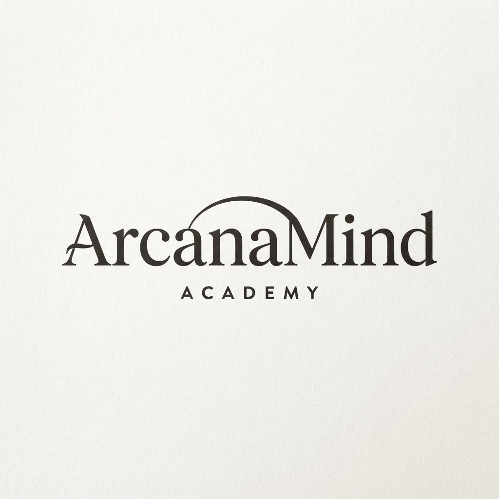 AI Design for Create the app logo according above given inspiration, app name is ArcanaMind
make it in one line ArcanaMind