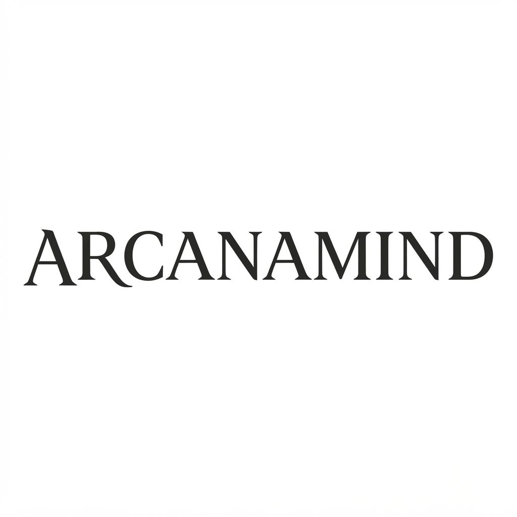 AI Design for Create the app logo according above given inspiration, app name is ArcanaMind
make it in one line ArcanaMind
Make all in Caps like in given inspiration