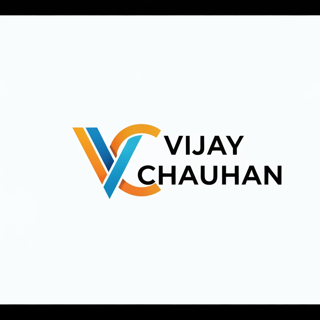 AI Design for i am creating my portfolio i want to create its logo, my name is Vijay Chauhan
