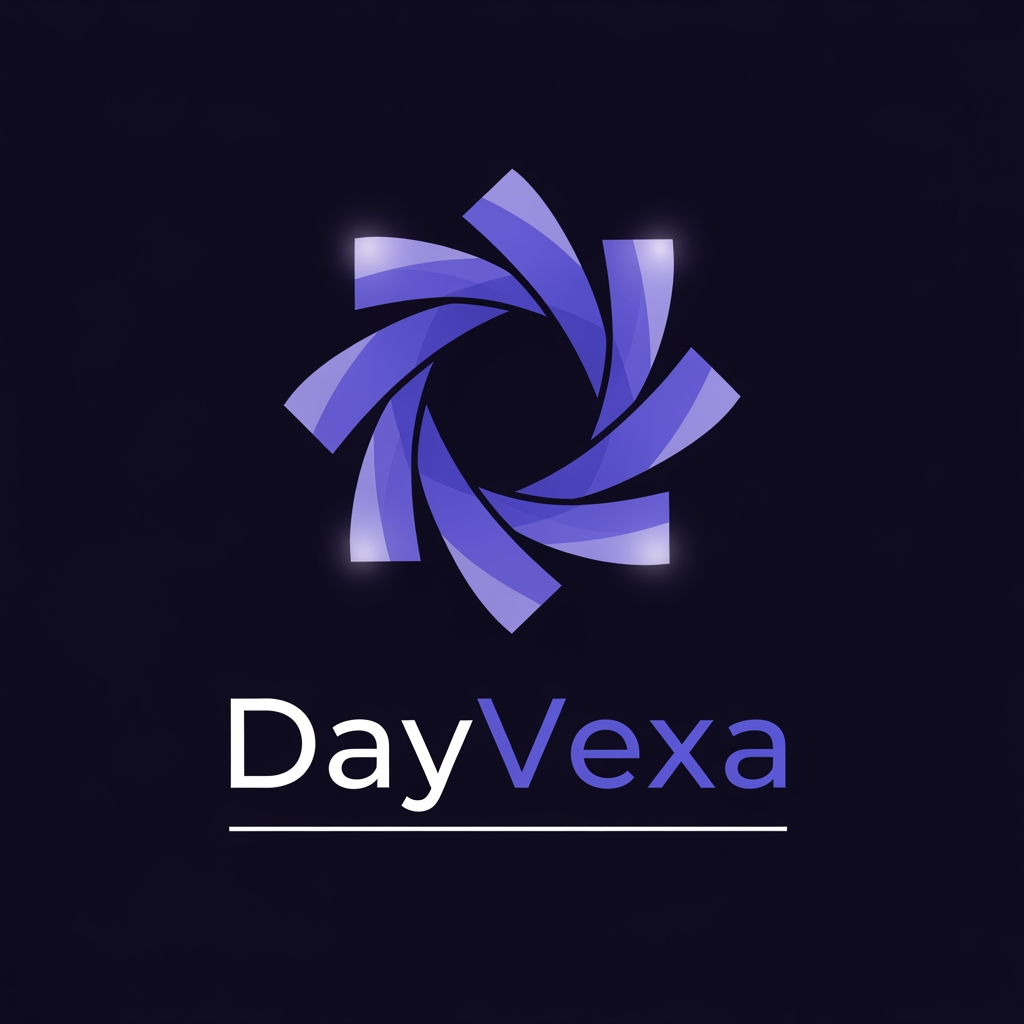 AI Design for create the app logo caled DayVexa using color theme - #4F46E5