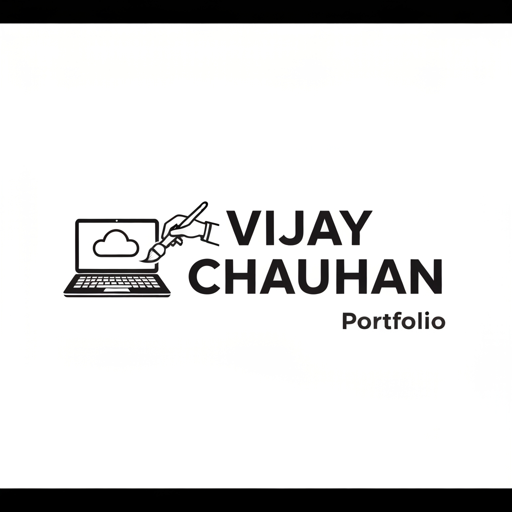 AI Design for i am creating my portfolio i want to create its logo, my name is Vijay Chauhan
