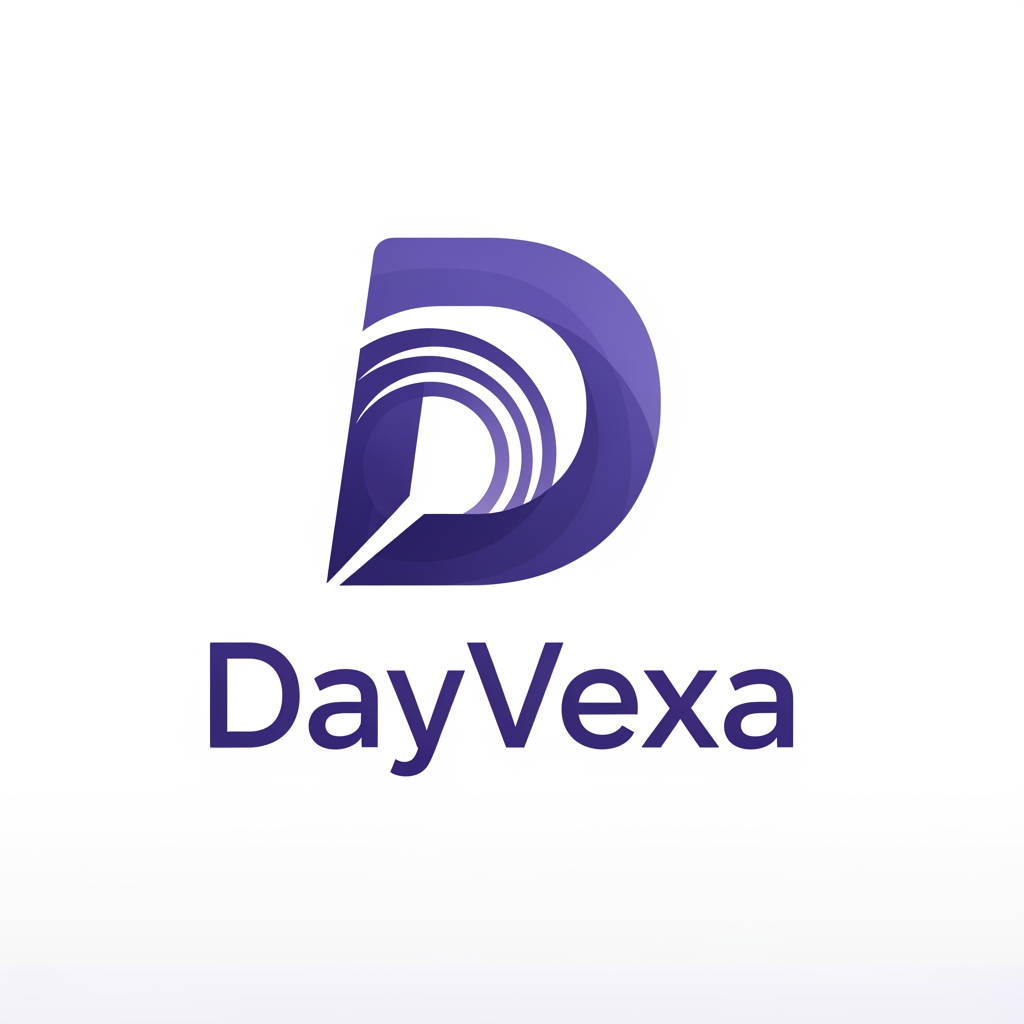 AI Design for create the app logo caled DayVexa using color theme - #4F46E5