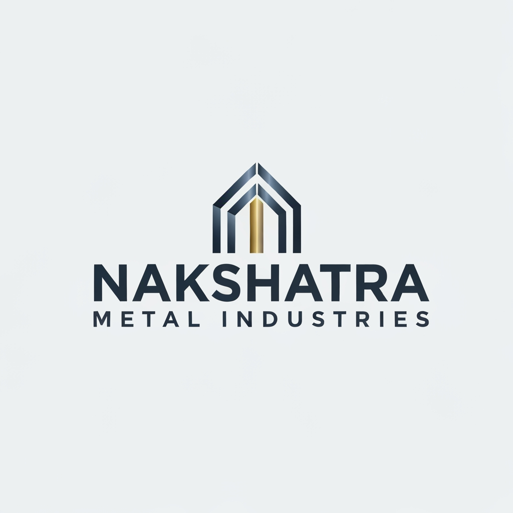 AI Design for generate a logo called Nakshatra metal industries brnad sells metal pipes keep it sleek grand minimal