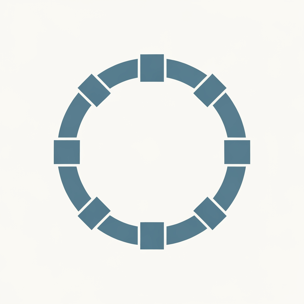 AI Design for minimal icon of pipes in astronimical incomplete circle shape