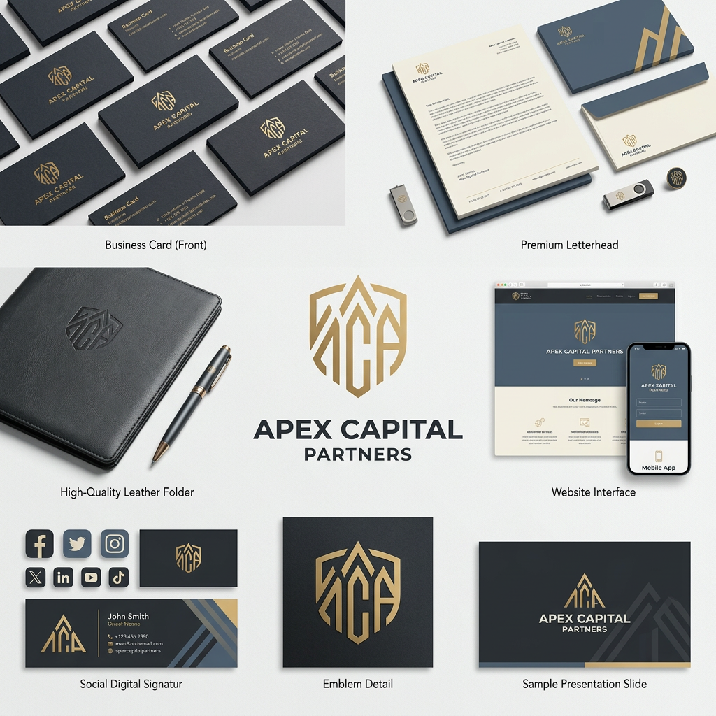 AI Design for generate a brand identity for corporate