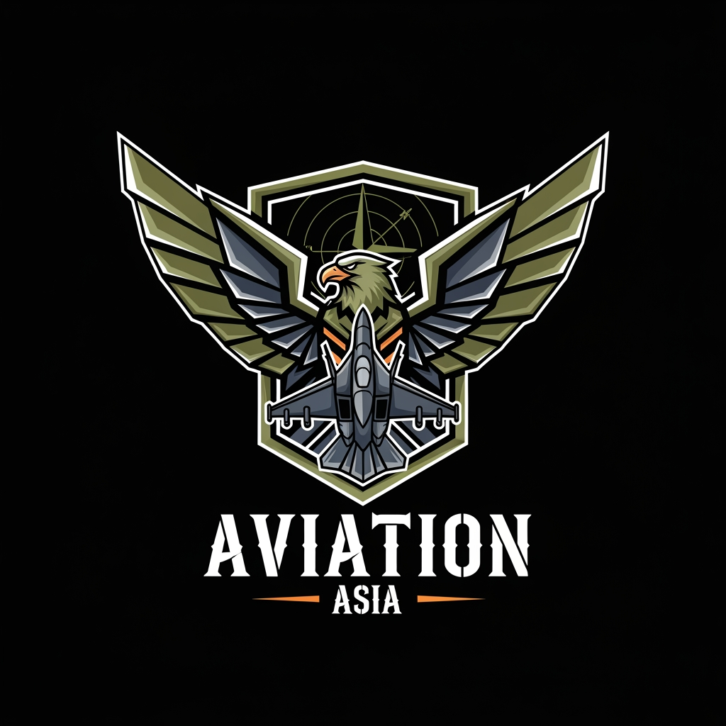 Create a bold, premium, military-inspired logo for a merchandise brand named “ Aviation” that specializes in defence-force-themed products such as tactical T-shirts, coffee mugs, beer mugs, morale patches, stickers, caps, and military collectibles.

The logo should feel powerful, disciplined, elite, and modern while maintaining a clean commercial look suitable for branding across apparel, packaging, embroidered patches, and social media.

Style Direction:

Modern military aesthetic with premium tactical branding feel
Strong geometric construction with sharp edges and confident structure
Masculine and commanding visual identity
Minimal yet iconic enough to work as a standalone emblem
Inspired by aviation squadron insignias, air force patches, tactical unit symbols, military badges, and fighter jet symbolism
Avoid overly complex illustrations or cartoon-style military graphics

Icon Ideas (choose or combine creatively):

Abstract aircraft wing formation
Stylized fighter jet silhouette
Tactical shield emblem
Aviation compass / radar element
Military chevrons or squadron-inspired badge
Monogram using “A” or “AA” integrated into an aviation-inspired symbol
Eagle-inspired angular wing shapes
Patch-ready circular or triangular emblem structure

Typography:

Bold modern sans-serif or military stencil-inspired typography
Custom lettering preferred
Strong spacing and balanced hierarchy
“ASIA” can be emphasized more than “Aviation”

Color Palette Suggestions:

Matte black
Olive green
Military sand / desert beige
Gunmetal grey
Deep navy
White accents
Optional muted orange or tactical yellow highlight

Design Requirements:

Must work on embroidered patches and merchandise printing
Should look strong in monochrome
Create both emblem version and horizontal logo version
Avoid generic clipart-style wings or stock military symbols
Premium tactical brand vibe similar to elite military apparel brands

Overall Mood:
Elite • Tactical • Aviation-focused • Rugged • Patriotic • Modern • Squadron-grade branding • Merchandise-ready