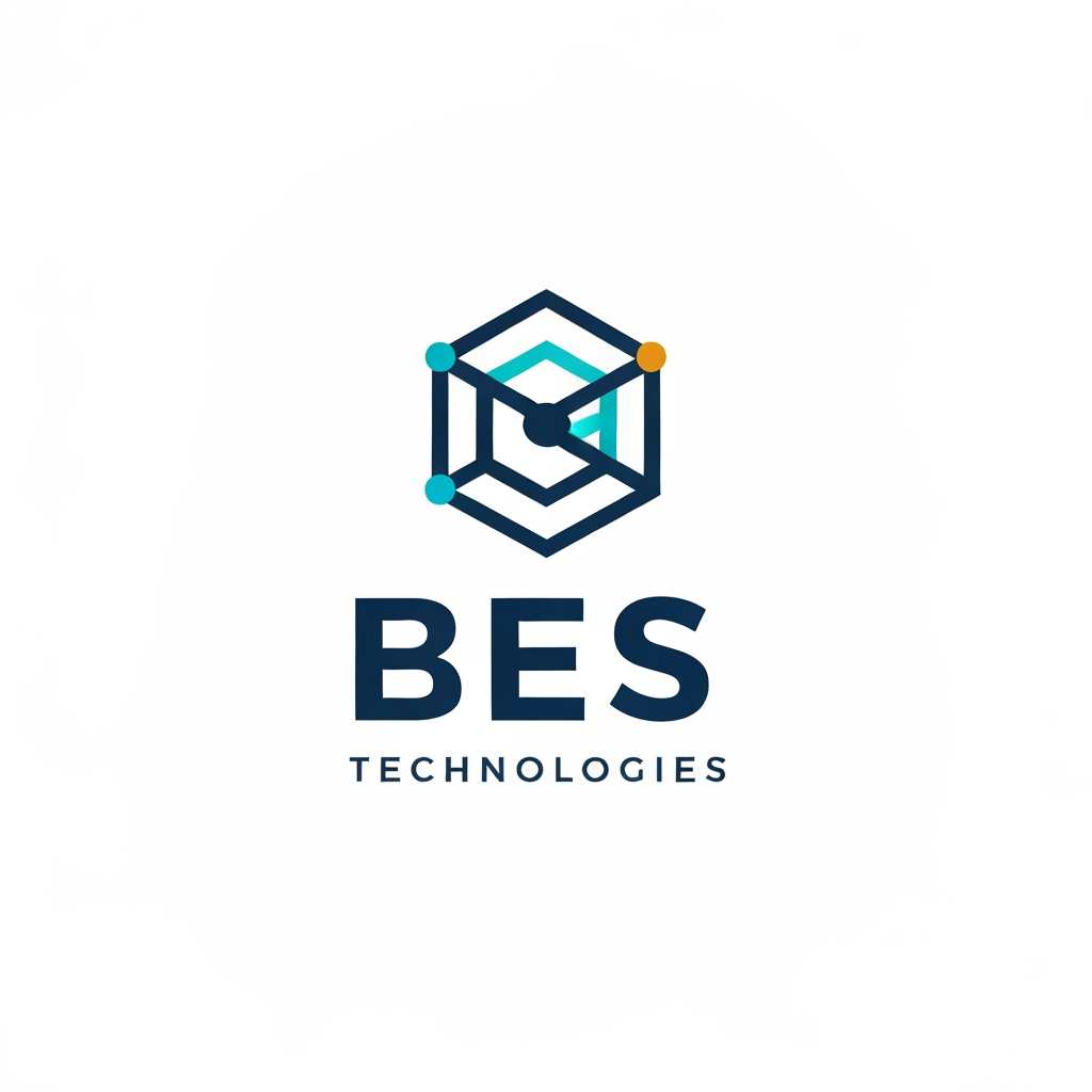AI Design for "A premium, minimalist logo for an IT company named 'BEES TECHNOLOGIES'. The icon is a geometric, abstract symbol derived from a honeycomb hexagon, using clean lines to suggest network nodes and digital connectivity. The shape subtly incorporates the letter 'B'. Flat, modern, high-end corporate style. Colors: Deep Royal Blue (#0A3D91), Electric Cyan (#00C8FF), and a touch of Golden Honey (#F5B400). Bold, geometric sans-serif typography for 'BEES' with 'TECHNOLOGIES' in a smaller, spaced-out, professional font. White background, vector style, mathematically balanced, grid-based design."