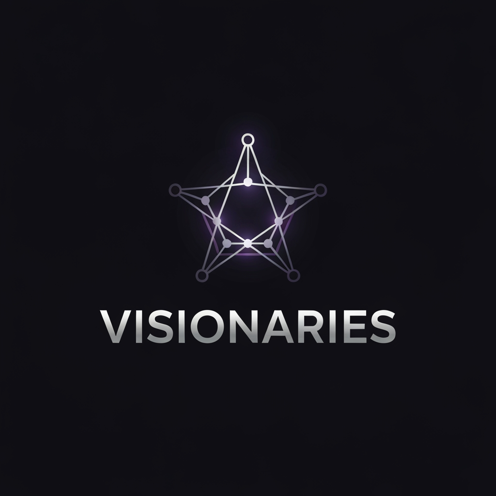 Develop a logo for a WhatsApp group of extraordinary individuals named " Visionaries".A logo who's layout and color scheme screams SOPHISTICATED and ELITE.