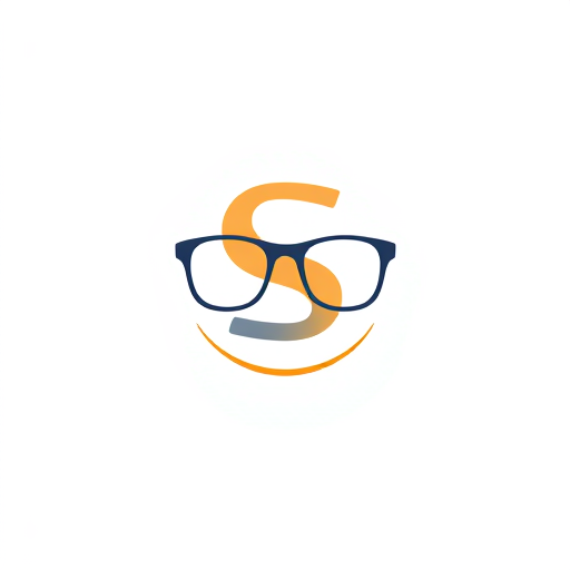 AI Design for design a logo to have an “S” in it with glasses in front of it. Then a Smile underneath it.