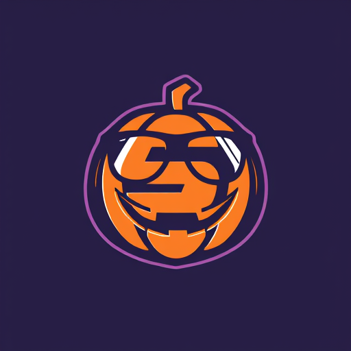 AI Design for design a logo for a twitch channel with an “S” in it with glasses in front of it. Then a Smile underneath it (like a carved pumpkin)