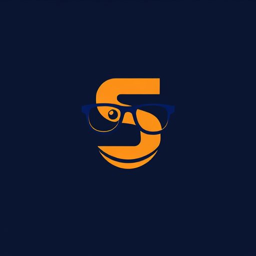 AI Design for design a logo to have an “S” in it with glasses in front of it. Then a Smile underneath it in mascot logo style