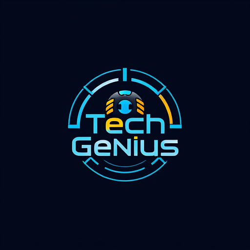AI Design for design a logo for electronic accessories shop called 'Tech Genius'