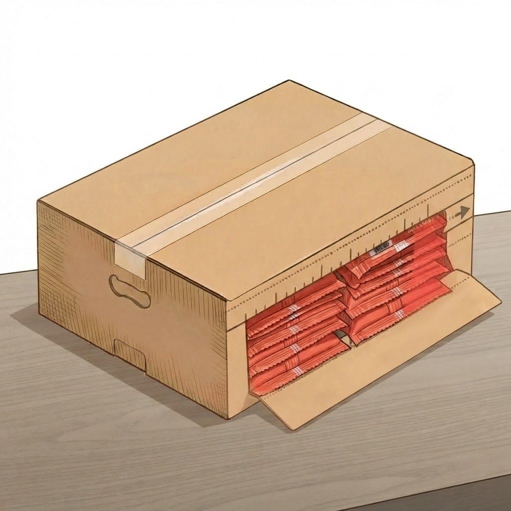 AI Design for The area highlighted in semi-transparent red in this image indicates where to make changes. show box on table