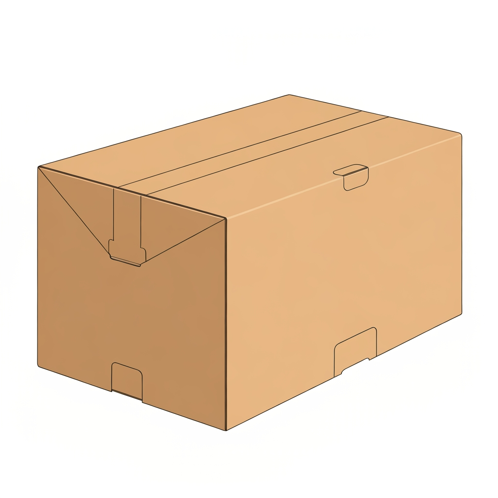 AI Design for template of carton box with tear strip