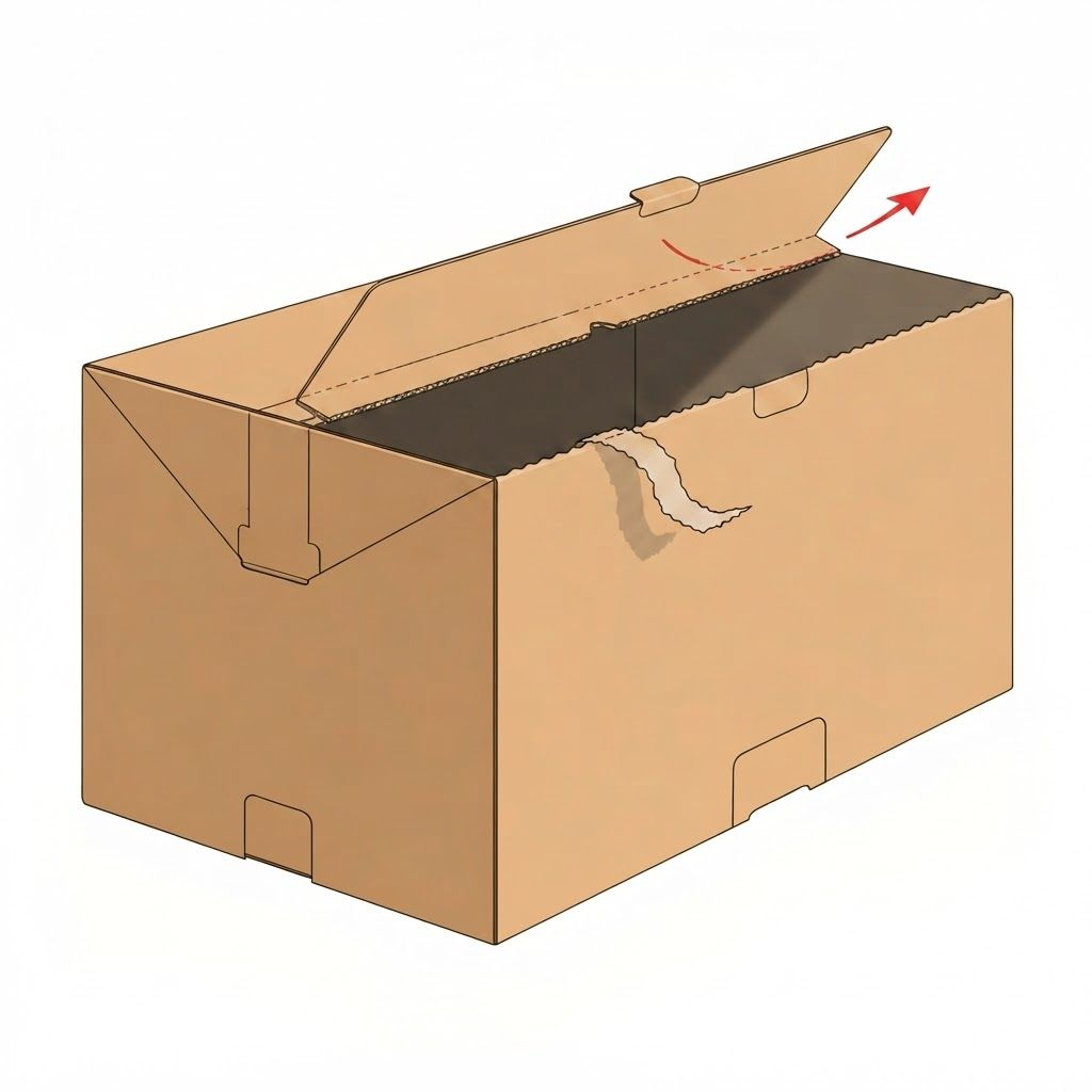 AI Design for template of carton box with tear strip, show box open
