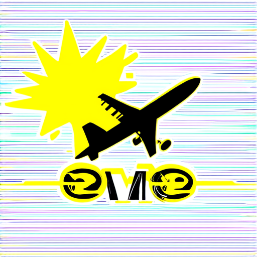 AI Design for use evie name and create an infinity and airplane with yellow star watermark using yellow and black font