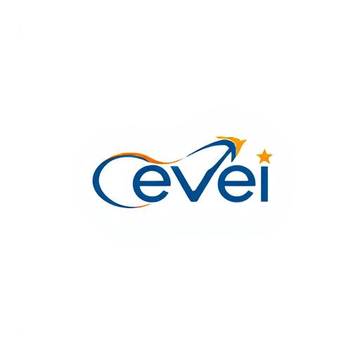 AI Design for create a wtermark using the name êvei and add infinity and airplane with star
