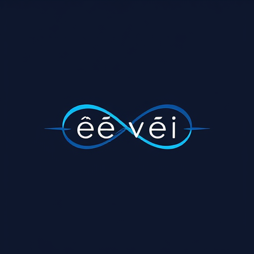 AI Design for create a watermark using an infinity plane including these name "êvei"
