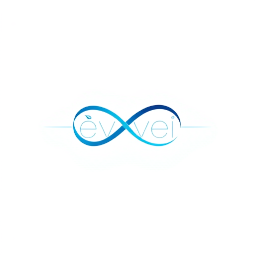 AI Design for create a watermark using an infinity plane including these name "êvei"