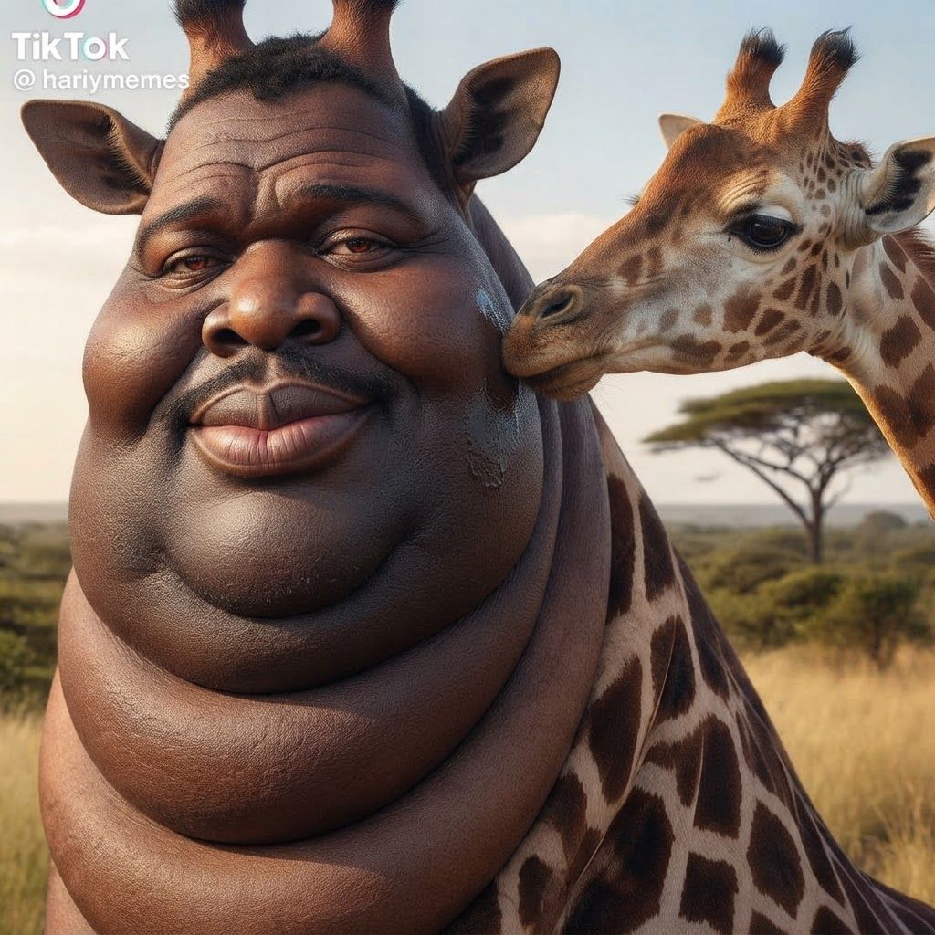 AI Design for make the giraffe one kiss the other one on the cheek because he is his son