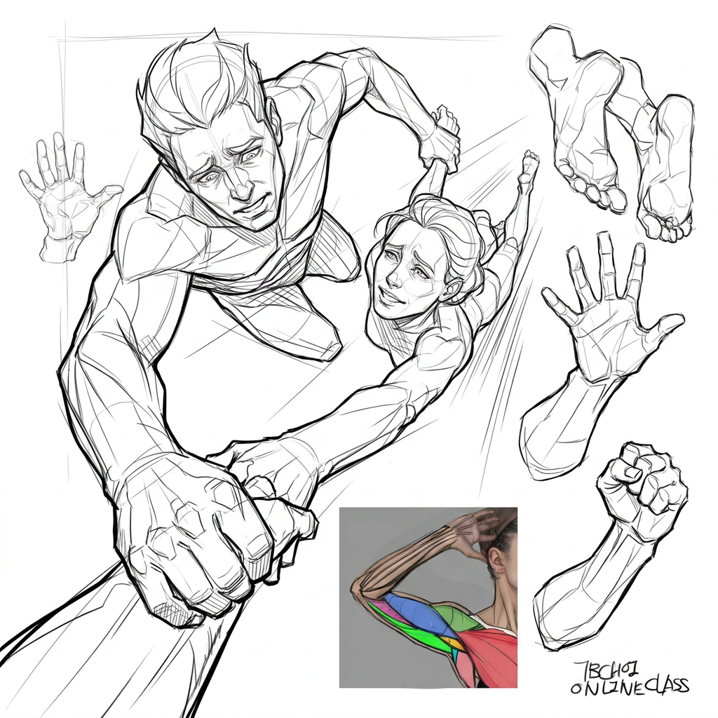 AI Design for make another version of this pose where a man and a woman look  in love but they look like they are trying to hold on to each other but being pulled apart. foreshortening pose, dynamic scene, bold composition