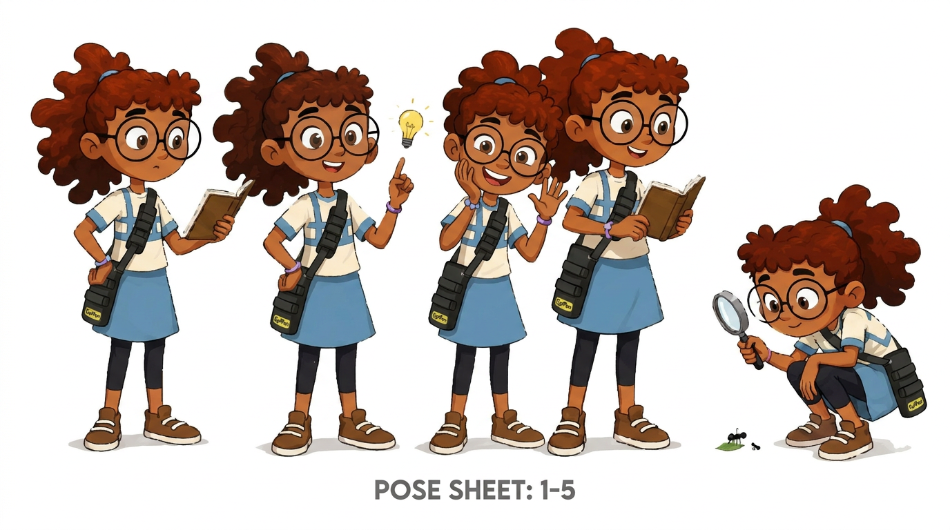 AI Design for make changes to the first image with the update shared on the second image, ensure detail and accuracy to the character