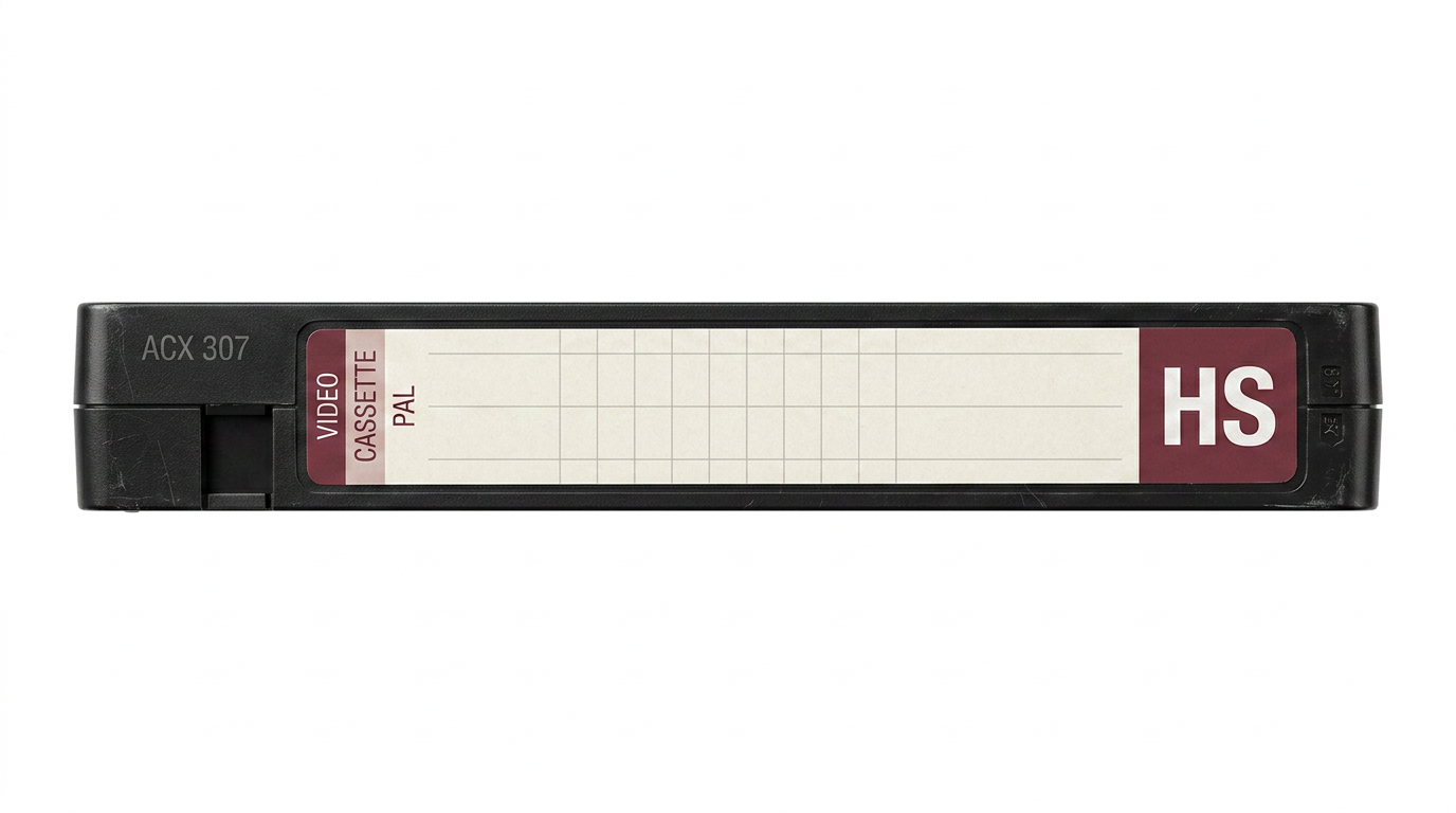 AI Design for Create a highly detailed, ultra-realistic product illustration of a VHS cassette shown from the side/spine view, strictly based on the provided reference image.
The cassette must be oriented horizontally, perfectly centered, and rendered in a straight orthographic view (no perspective distortion). The entire object must be fully visible with equal margins on all sides, designed for print as a notebook cover.
🎯 CORE VISUAL ACCURACY REQUIREMENTS
Strictly replicate the structural design seen in the reference:
Long, narrow VHS cassette spine profile
Black molded plastic body with subtle matte finish
Integrated label window running along the center strip
Left-side mechanical notch/indentation details
Right-side end cap with small embossed markings and tape mechanism hints
Precise alignment of all panel seams and molded joints
🏷️ LABEL DESIGN (CRITICAL FOCUS)
The central design must match the reference layout but with maroon-accent branding details:
A clean rectangular label strip spanning most of the spine length
Main label background: off-white or very light neutral tone (slightly warm paper texture)
Maroon accent panel on one end of the label (key design feature)
Maroon color should be deep, muted, and slightly desaturated (premium print tone, not neon)
Include bold minimal typography similar to VHS indexing style:
“HS” or similar short code placed inside or near the maroon block
Clean sans-serif or utilitarian video labeling font
Subtle grid or measurement-like design elements if present in reference
Ensure label edges are perfectly aligned and realistically applied (slight adhesive lift or micro-wrinkles optional for realism)
🧱 MATERIAL & SURFACE DETAIL
Real injection-molded plastic texture with subtle grain
Soft matte finish with faint light diffusion
Micro-scratches and light wear along edges (minimal, realistic)
Slight seam lines where cassette halves meet
Very subtle dust accumulation in grooves (optional but realistic)
💡 LIGHTING & RENDER STYLE
Soft studio lighting, evenly diffused
No harsh shadows, only gentle grounding shadow if needed
High dynamic range clarity to reveal plastic and label textures
Slight reflective highlights along curved plastic edges
📐 COMPOSITION RULES
Perfect horizontal alignment (spine fully straight)
Orthographic projection (no tilt, no angle distortion)
Centered composition with equal padding around object
No cropping of cassette edges or label ends
Clean separation from background for print clarity
🖨️ BACKGROUND (PRINT OPTIMIZED)
Pure white or very light neutral gray background
Optional subtle paper texture for notebook realism
No gradients, no environments, no props
🔍 FINAL OUTPUT QUALITY
Ultra-high resolution (8K minimum)
Extremely sharp edges suitable for print reproduction
Accurate industrial design realism (product photography level)
Must convincingly resemble a real VHS cassette spine photographed in a studio
🚫 NEGATIVE CONSTRAINTS (IMPORTANT)
No perspective tilt or 3D dramatic angles
No stylization, illustration, or cartoon effects
No extra text beyond label design
No hands, props, or background objects
No fictional UI overlays or branding clutter
No exaggerated reflections or glossy plastic