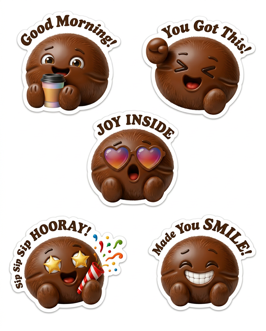 AI Design for I have a raster Character design that I need recreated in Vector in close detail to the original. There are 5 Different Sticker versions of him.

These are the five character! I’d like to try to avoid hard lines and use more gradient coloring for a more authentic 3d look! Thank you! second image is the art style to be followed