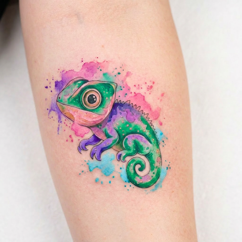 keep the same image as the first picture but with the colours more vibrant, violet, light blue, green and pink