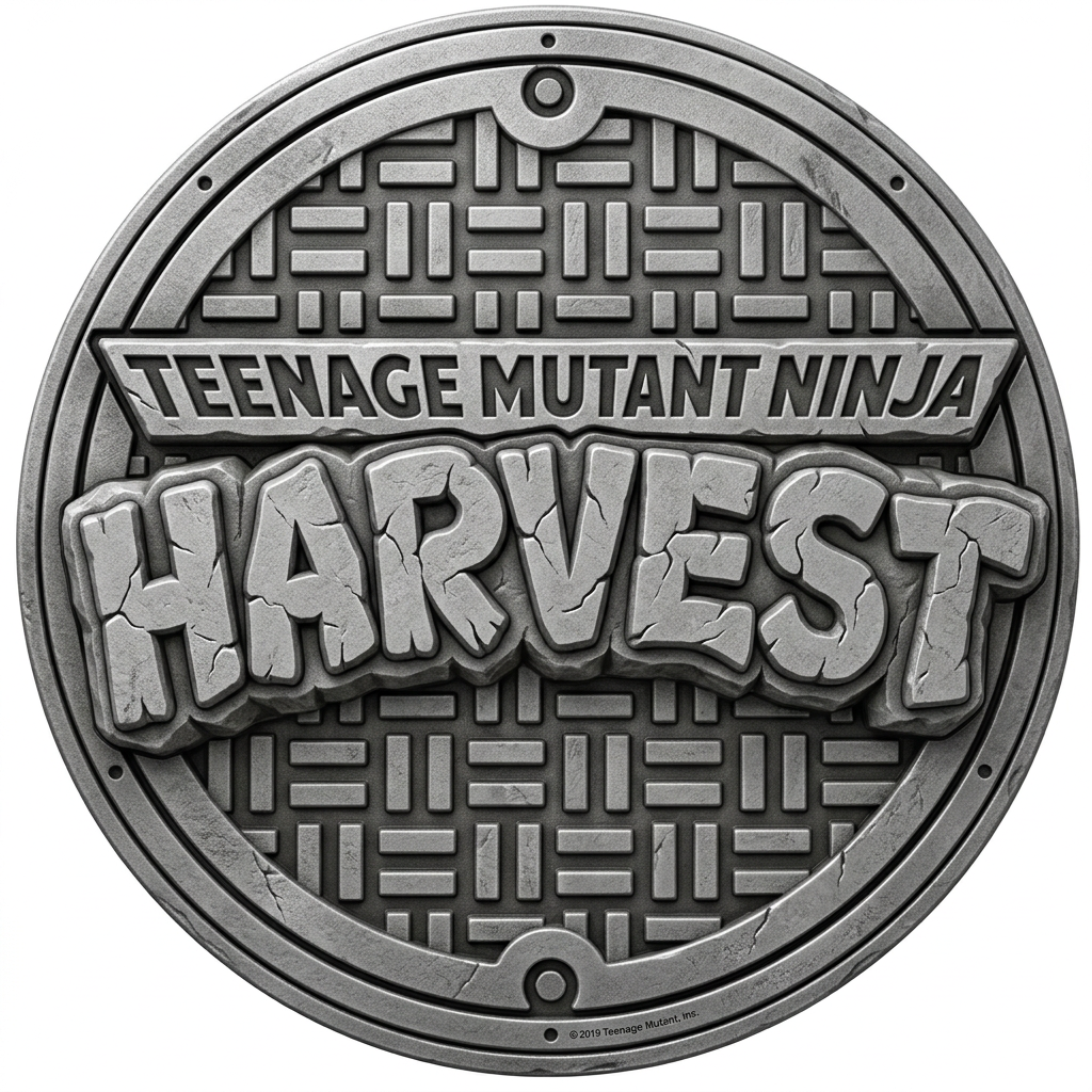 make the words harvest more spread out and with the original bg boxed style