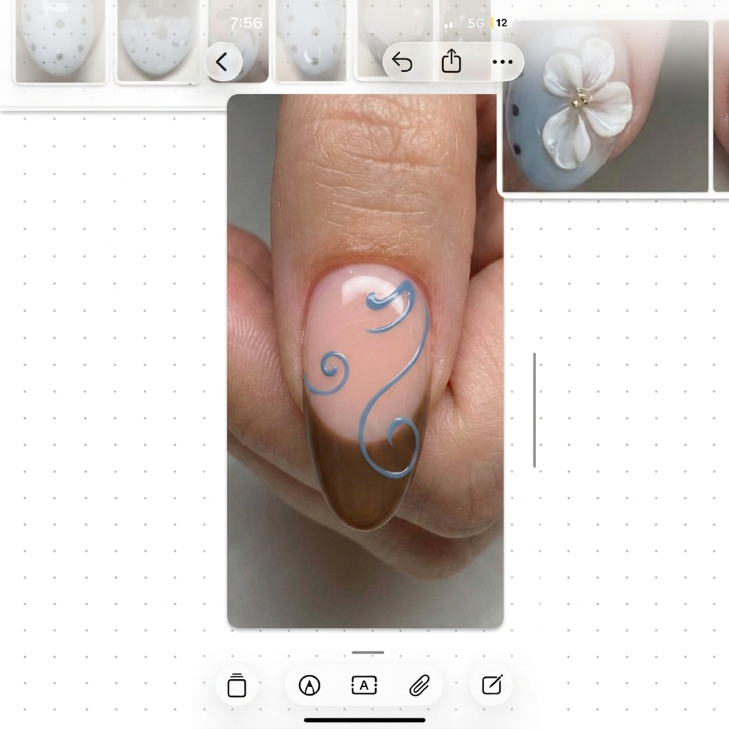 AI Design for make a small thicker but still look like nail polish change nothing else about this photo if it helps imagine it as the pinky finger