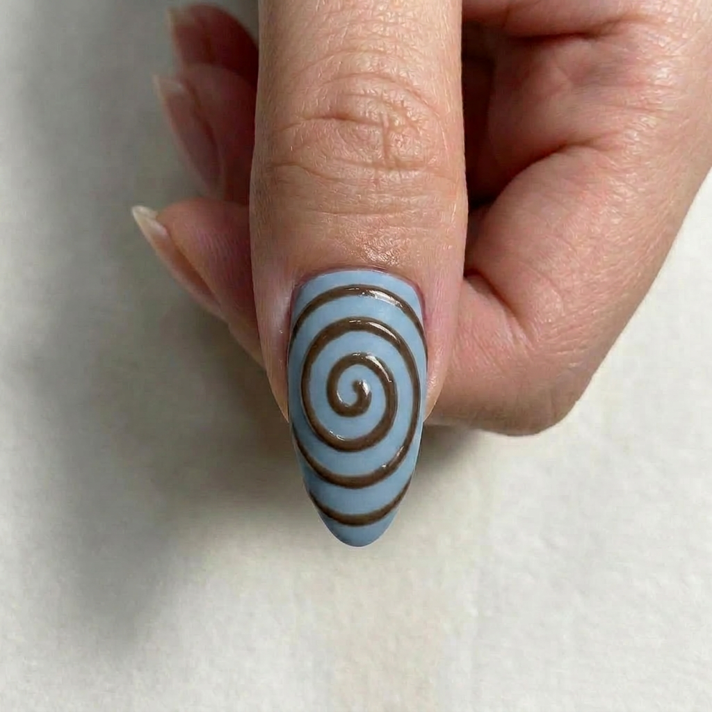AI Design for make the swirl colour a medium rich brown