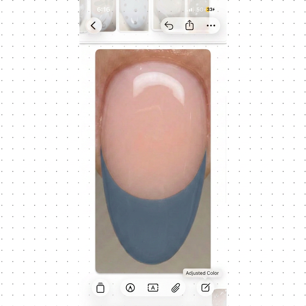AI Design for make the French tip this colour