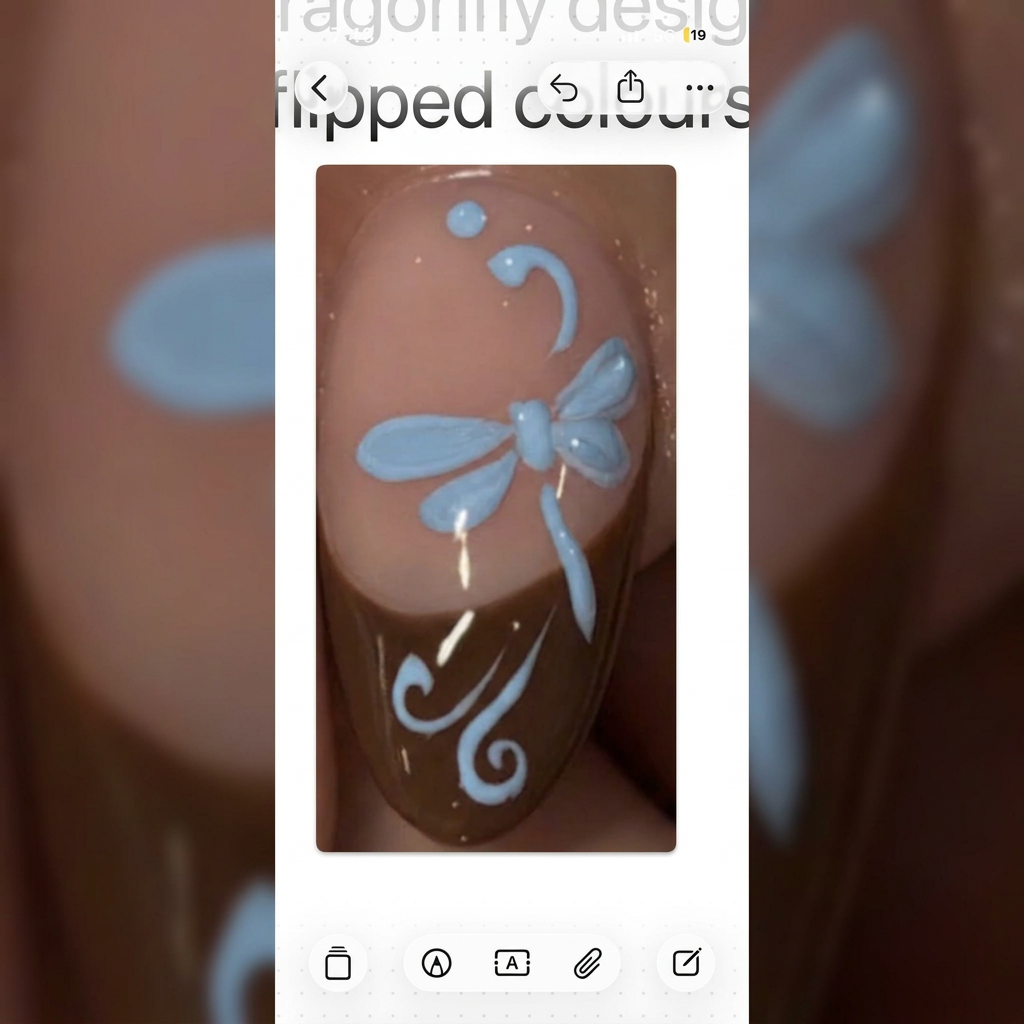 AI Design for turn the pink and only the pink and not the nude bass colour into a dusty light blue colour keep the original brown colour on the French tip