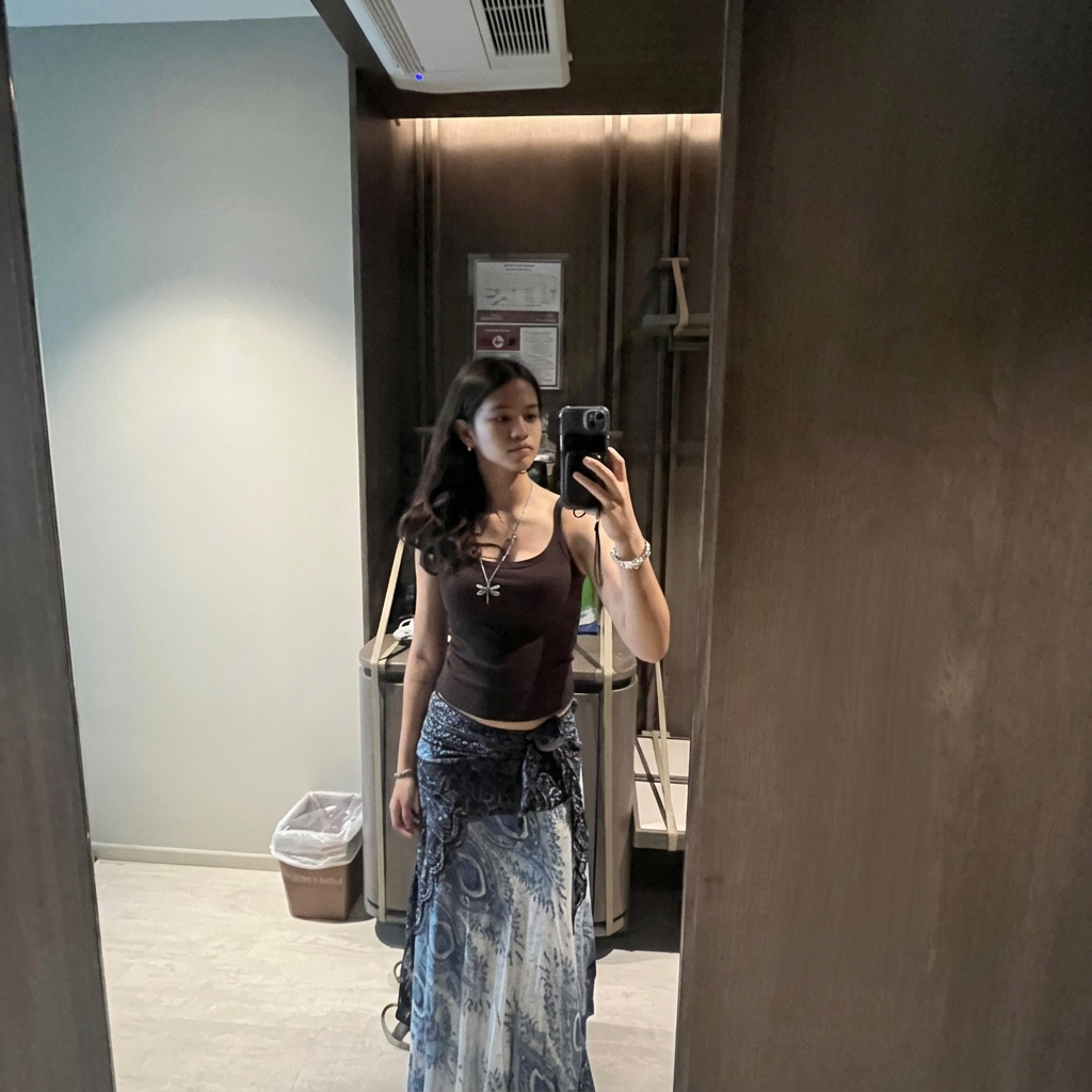 AI Design for in my friends pic, remove the stuff on the wall to the right. make sure not to change anything and preserve the dark slightly blurred soft aesthetic. change not a thing else