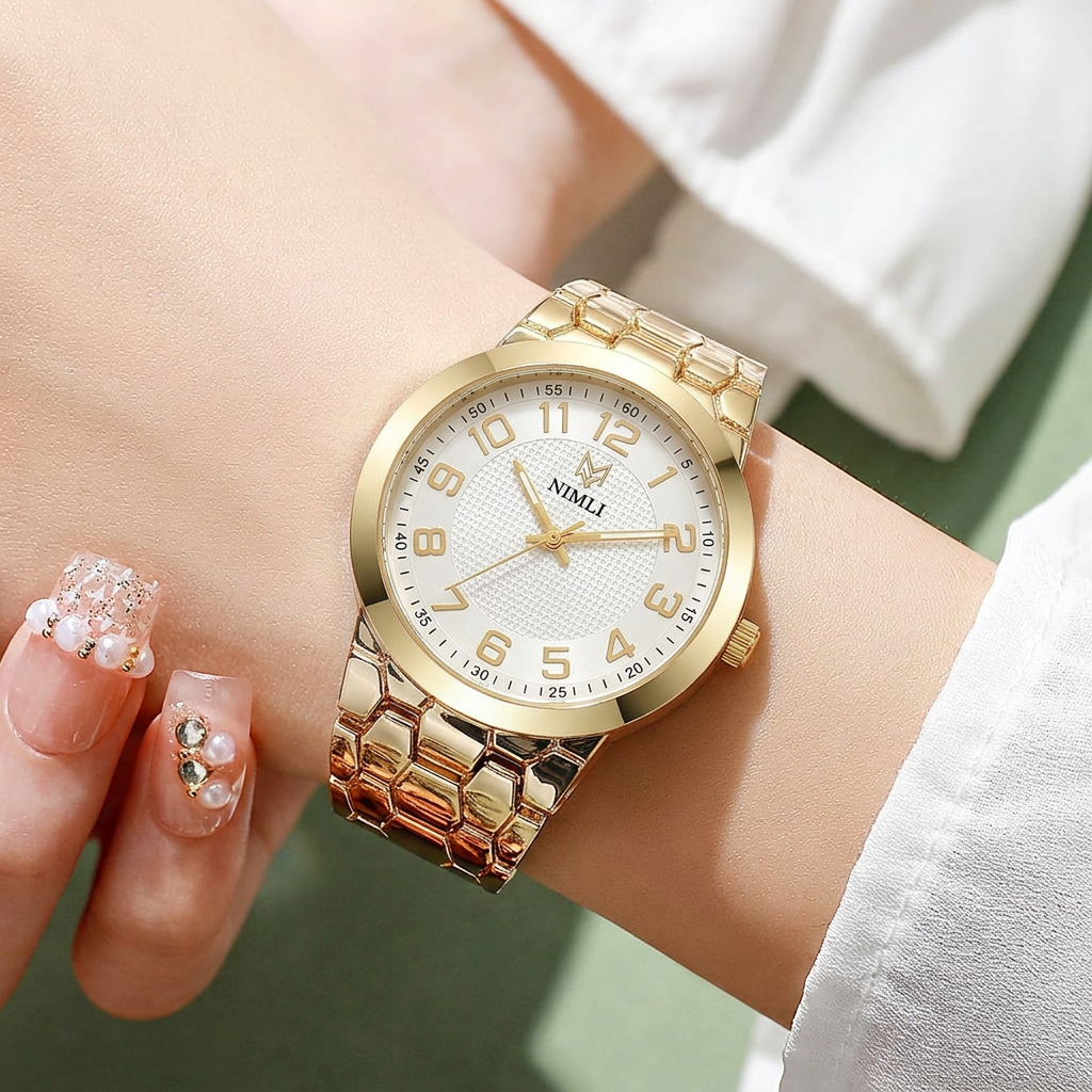 Replace the watch in the first picture with the watch in the second picture.