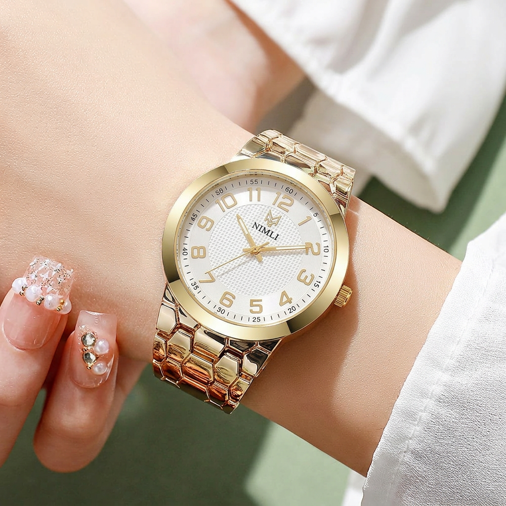 Replace the watch in the first picture with the watch in the second picture.