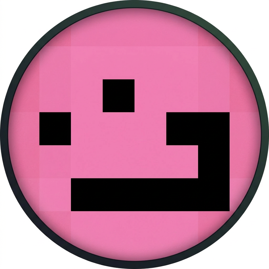 only the black part on his pink face make a close up of his face only being the black parts for a profile icon yes but more centered.