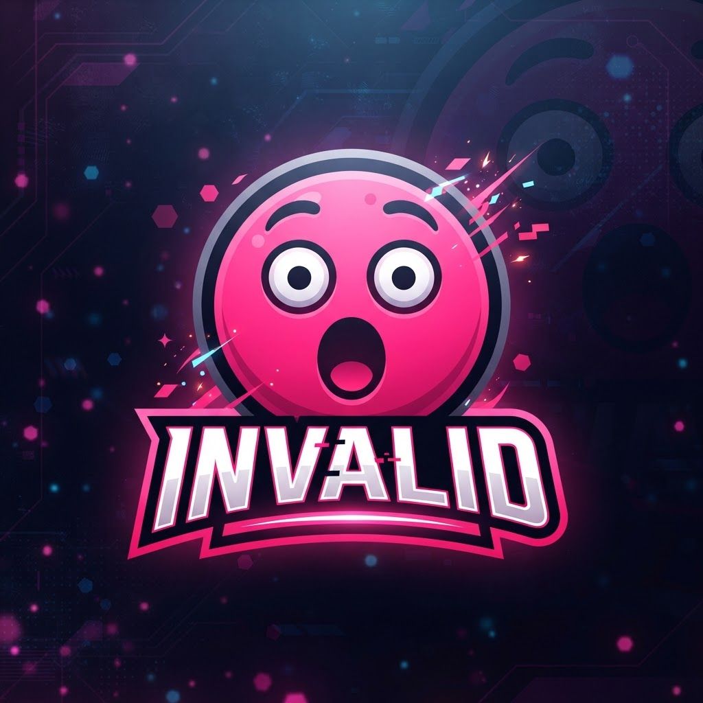 make a logo for a guy called Invalid, its not a company its a players username, so make a shocked emoji that's pink