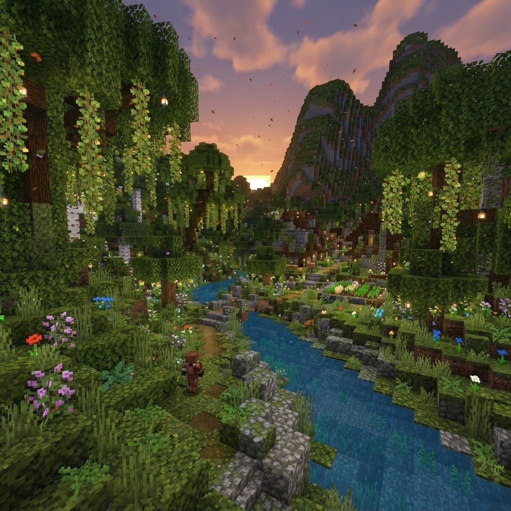 AI Design for Moss Valley in minecraft