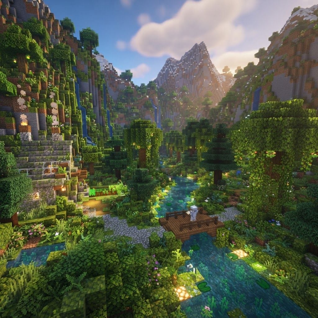 AI Design for Moss Valley in minecraft