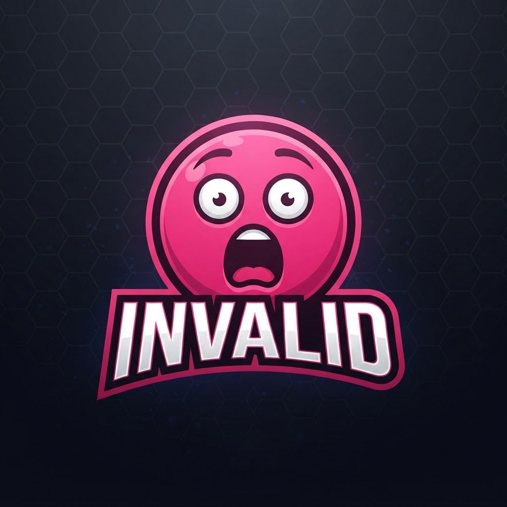 make a logo for a guy called Invalid, its not a company its a players username, so make a shocked emoji that's pink