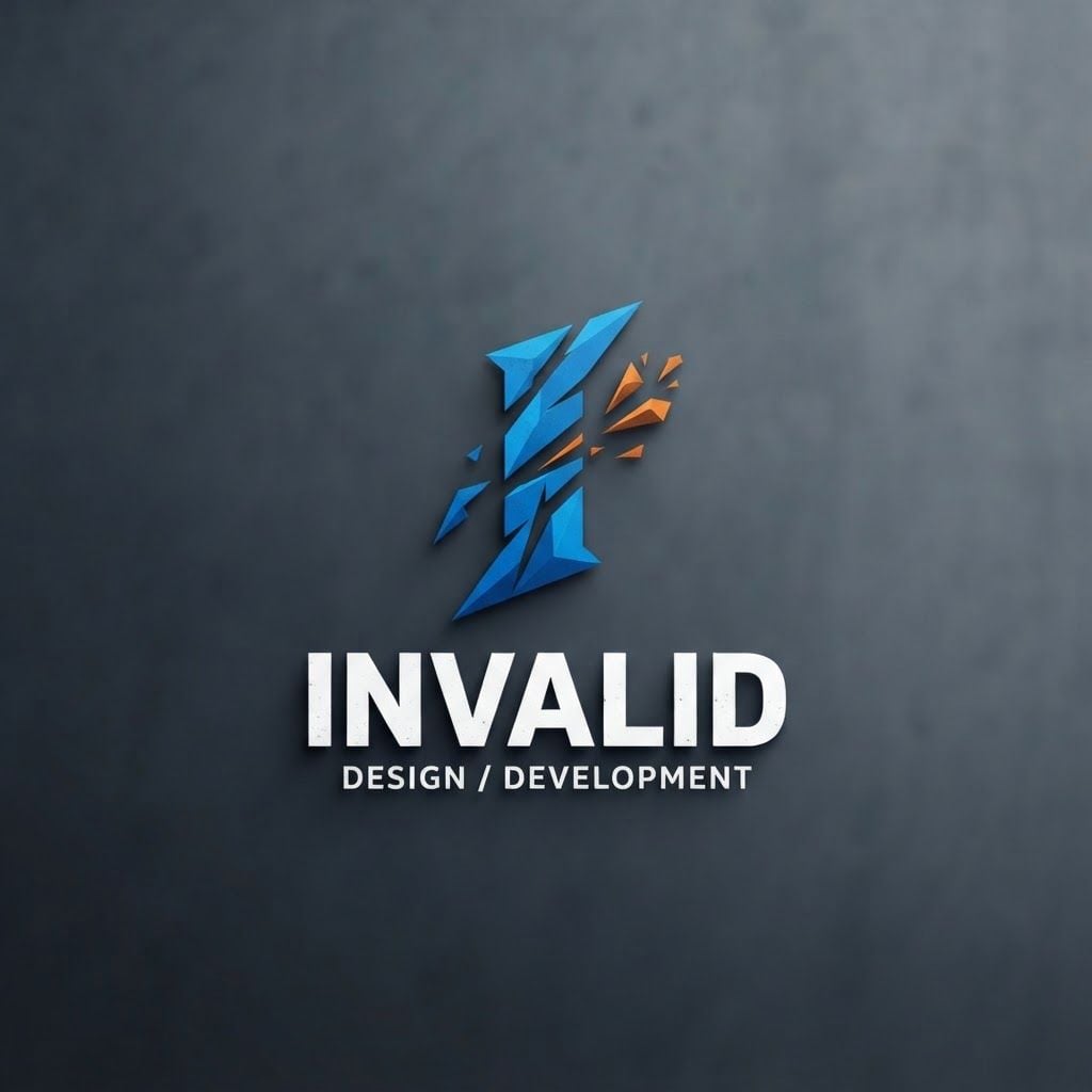 make a logo for a guy called Invalid