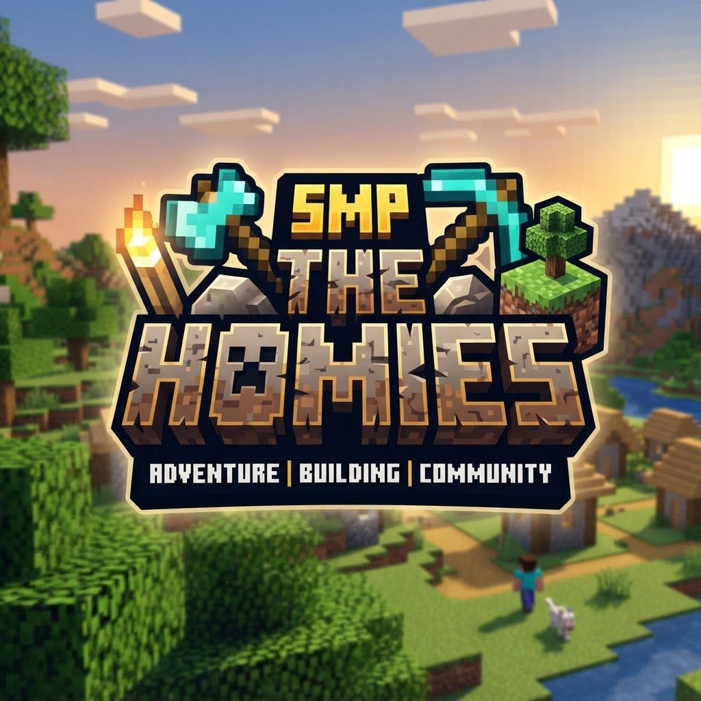 AI Design for make a minecraft logo for "The Homies SMP"