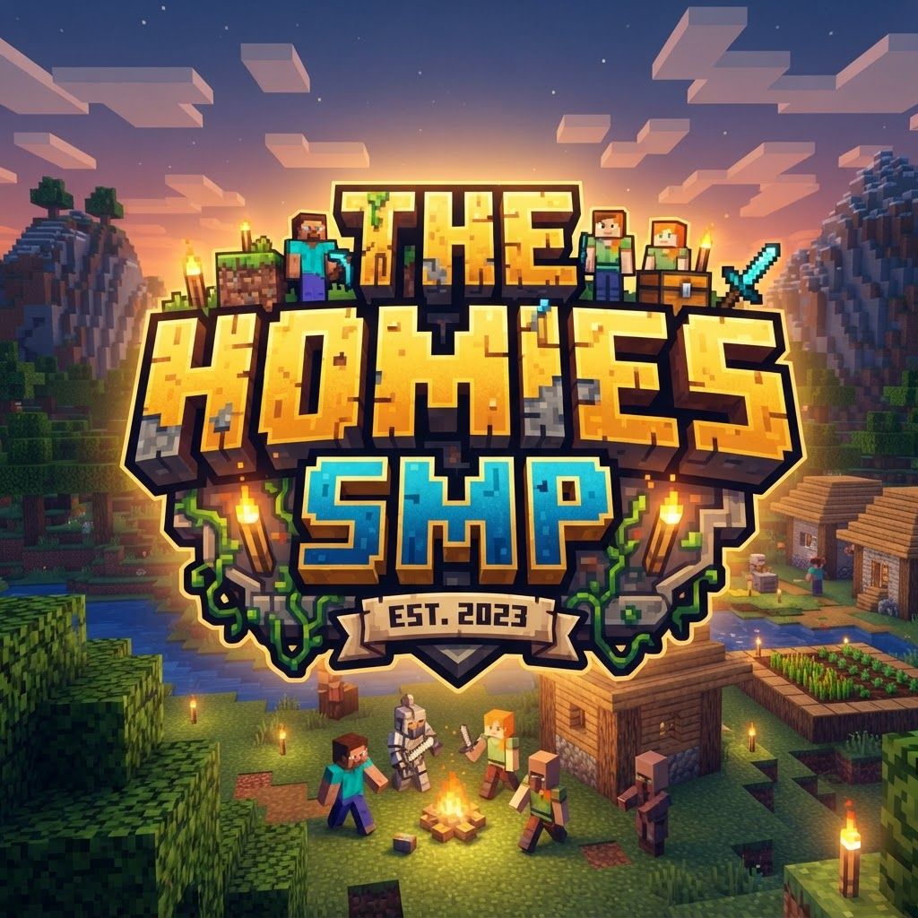 AI Design for make a minecraft logo for "The Homies SMP"