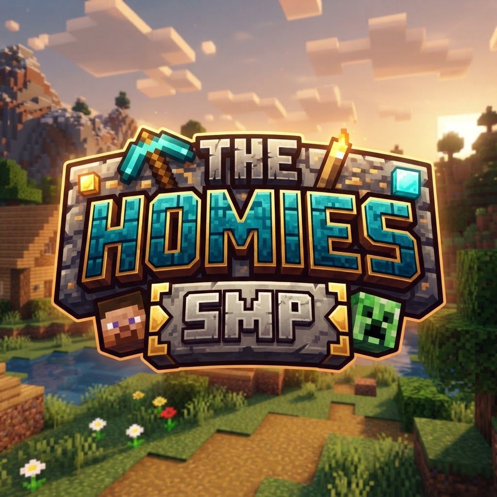 AI Design for make a minecraft logo for "The Homies SMP"