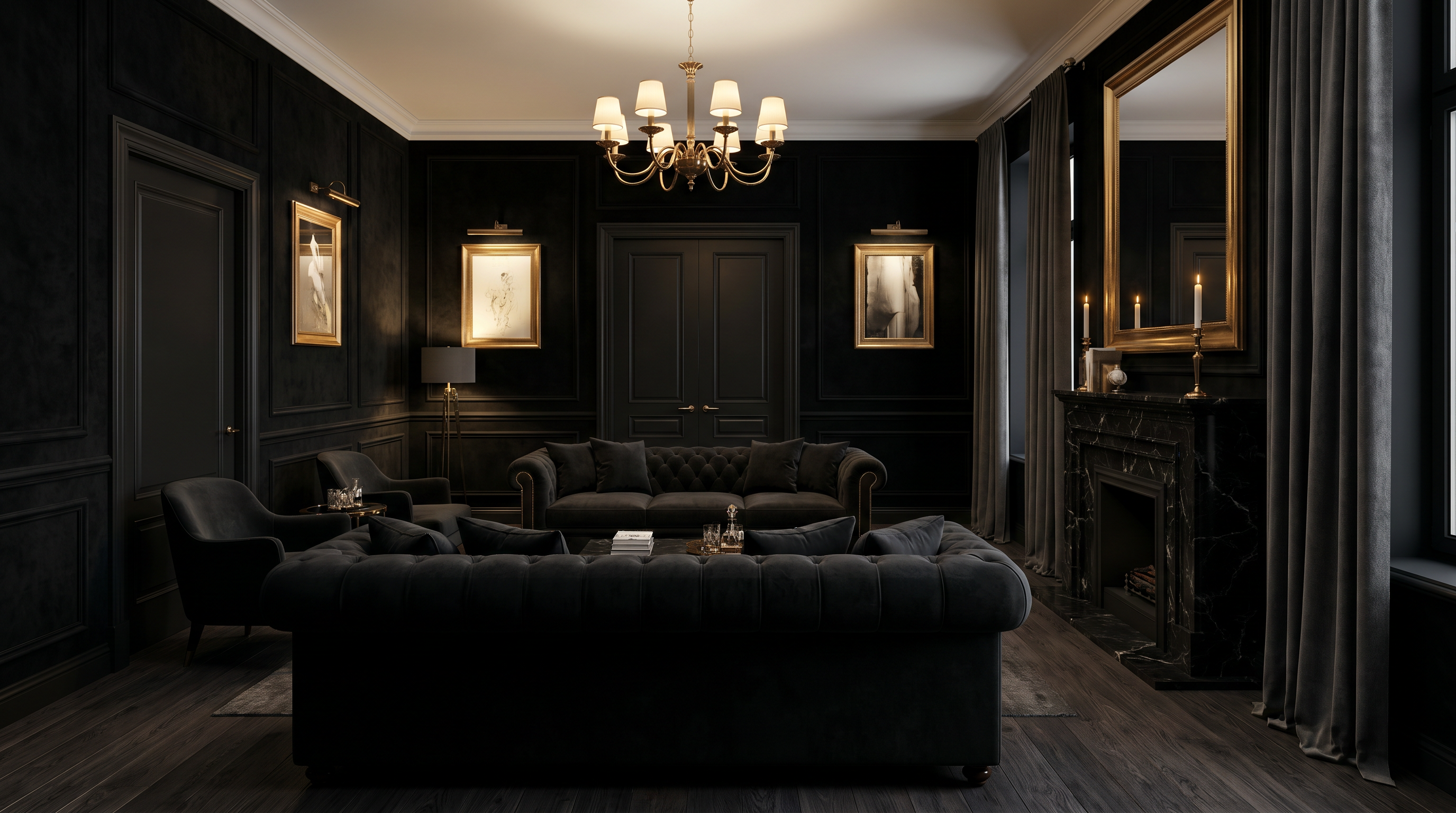 luxury black room