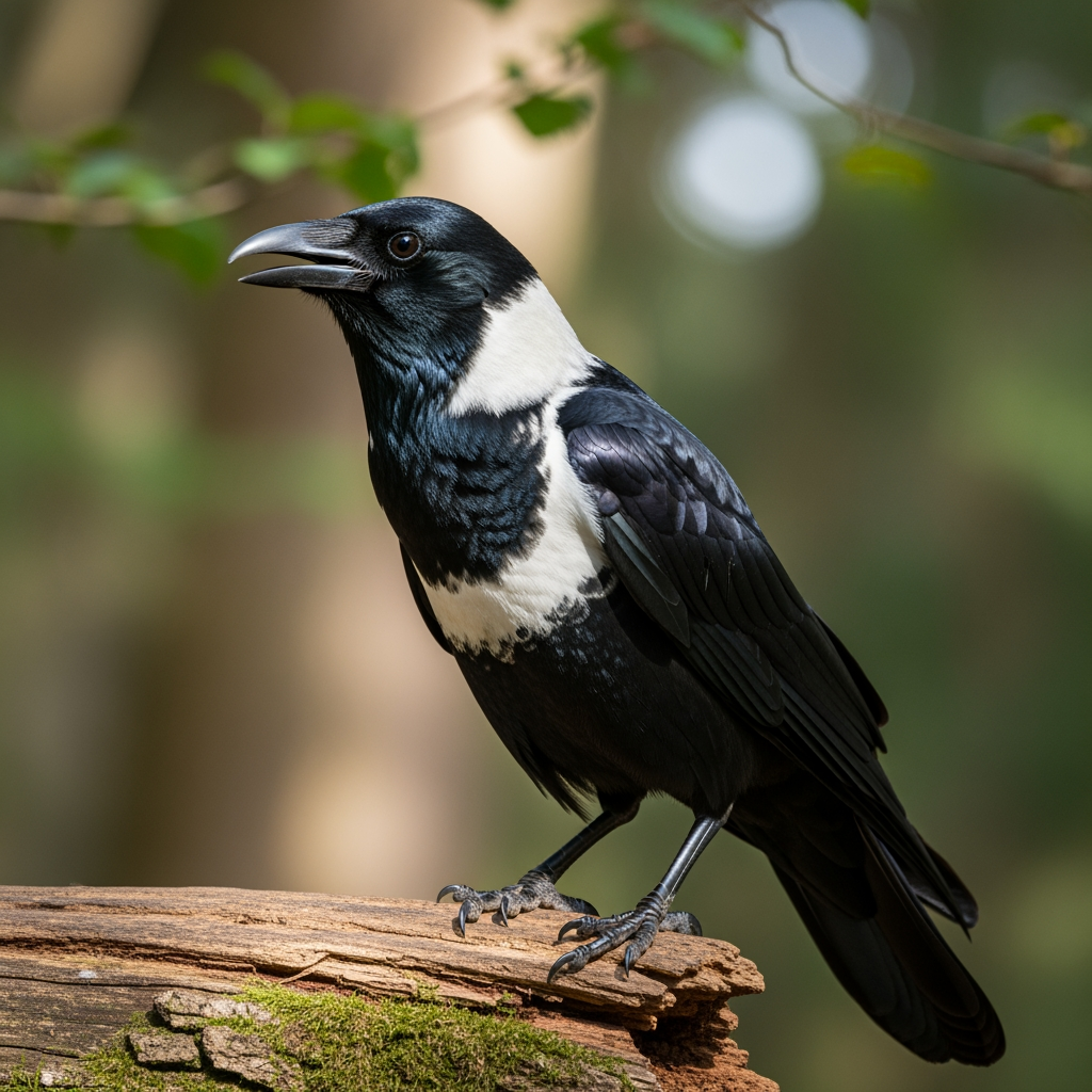 White black bird